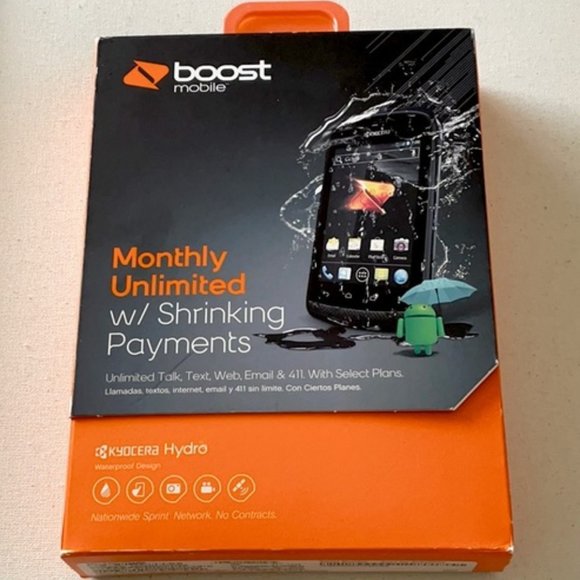 Boost Mobile Kyocera Hydro C5170 Prepaid Phone Black - Picture 1 of 6